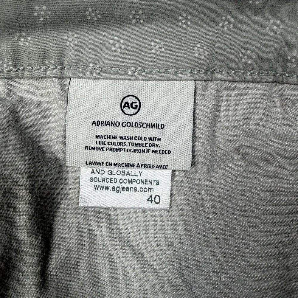 AG Adriano Goldschmied Wanderer Slim Trouser Shorts Mens Size 40 Light Grey